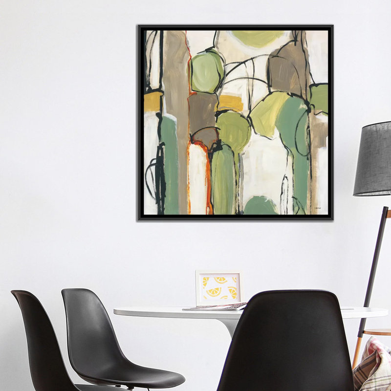 « connected i », impression sur toile, H 18 po x l 18 po x P 1,5 po, Toile avec cadre noir, Pas de tapis