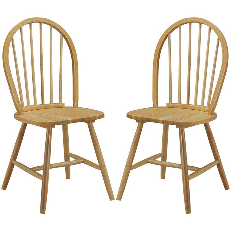 46cm H Solid Wood Side Chair in Yellow