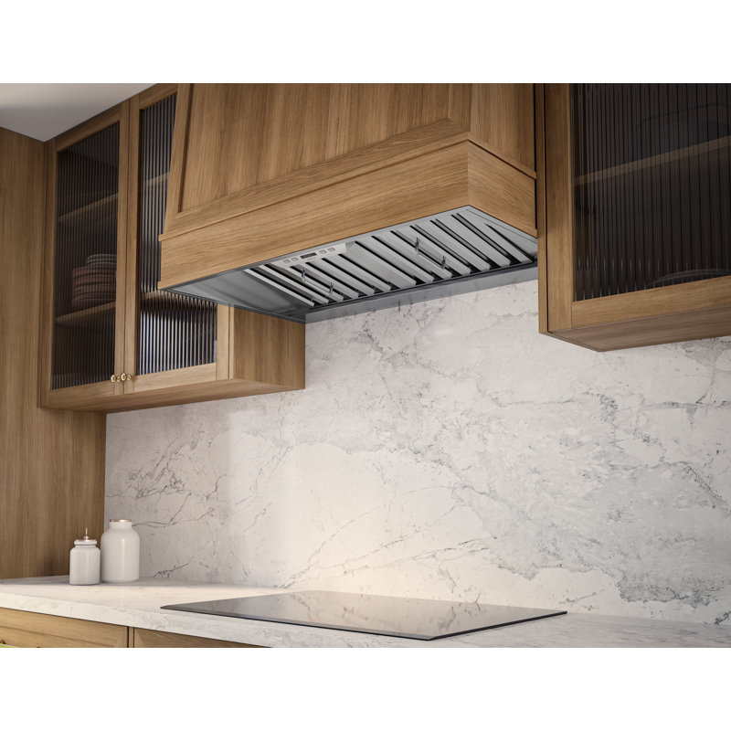 Monsoon I 36 in. 650 CFM Insert Mount Range Hood with LED Light in Stainless Steel, 40.3125"