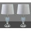 Zellner Pair 44Cm Grey Chrome Table Lamps