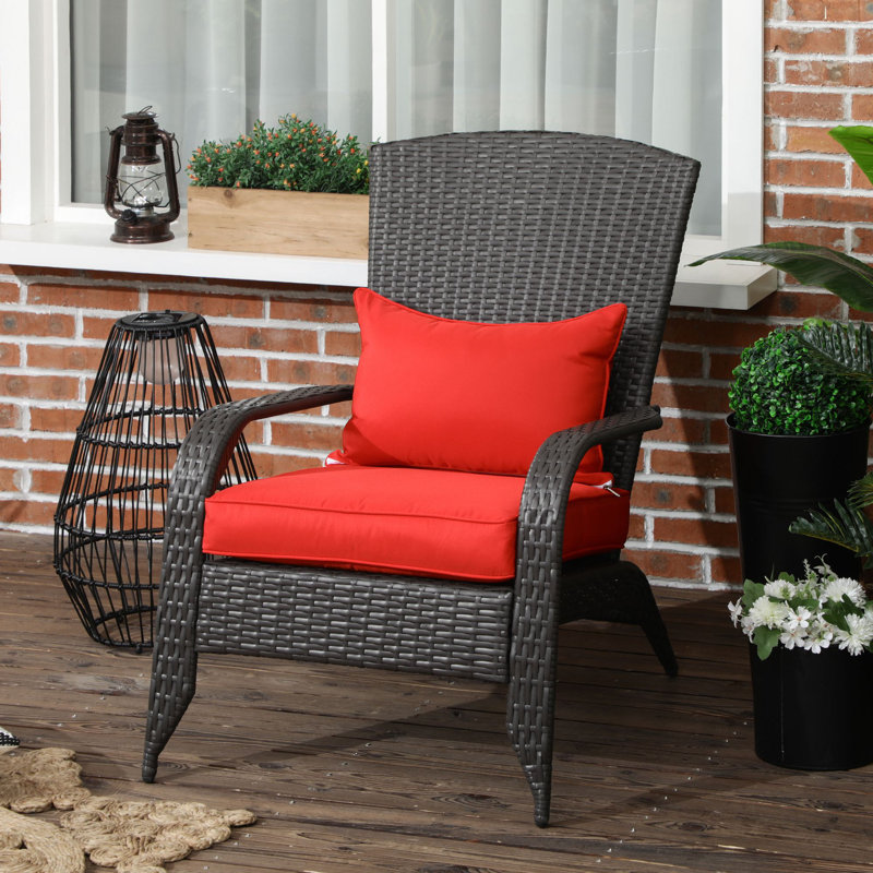Chaise longue Kadarian Adirondack, Rouge, Marron foncé