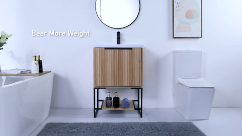 17 Stories 23.63'' Single Bathroom Vanity with Resin Top | Wayfair