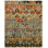 Artisan Hand Knotted Wool Southwestern Area Rug in Steel Blue; Earth; Ivory; Rust