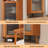 Cherry wood color Solid Corner cabinet