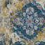 Tapis oriental ivoire / bleu marine Jaimi-2047955337
