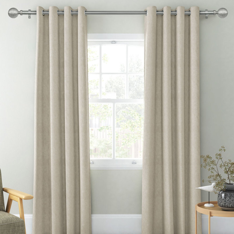Tringle à rideaux simple réglable Divya, l 28 po x P 48 po, Étain