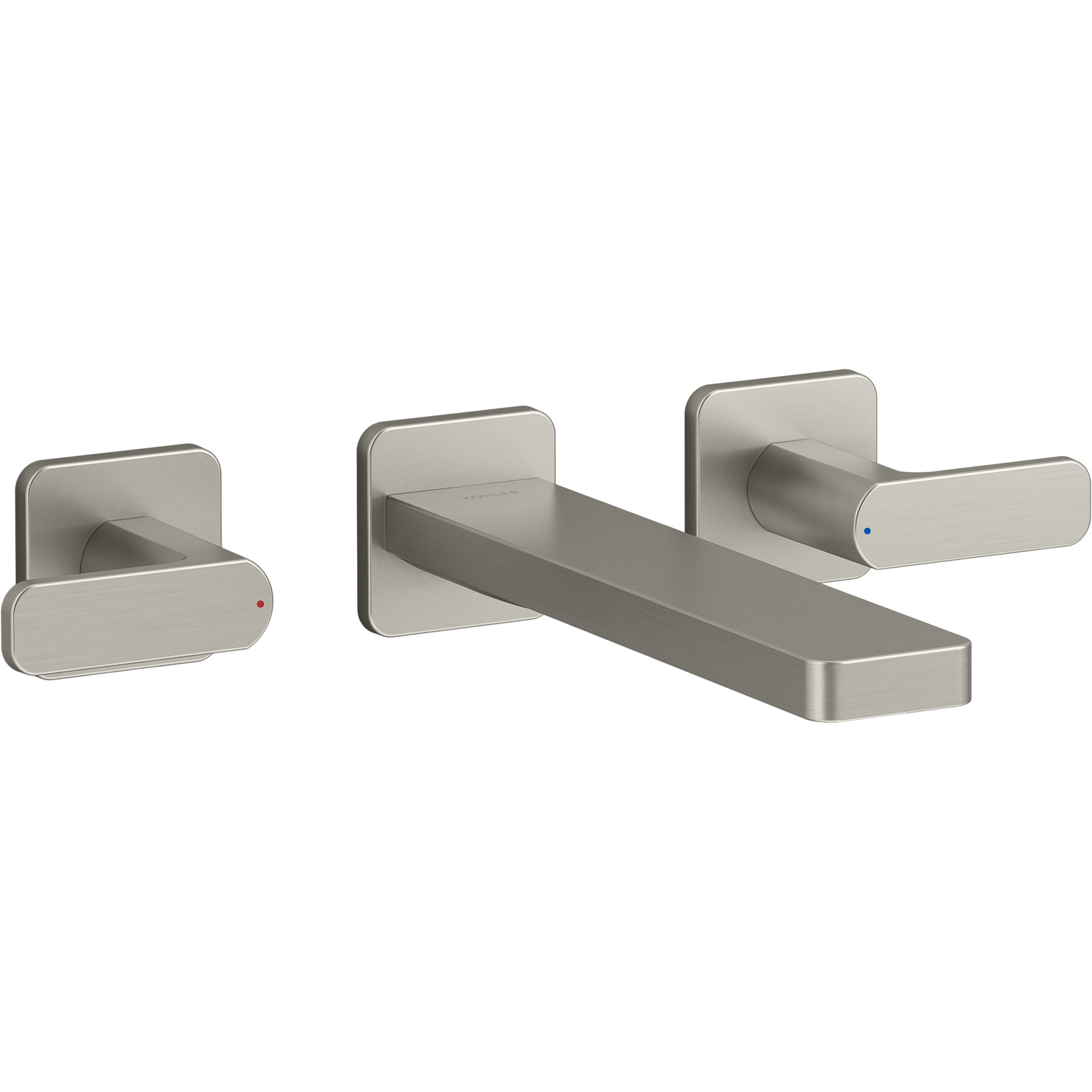 Parallel Wall Mount Bath Filler Trim, Vibrant Brushed Nickel
