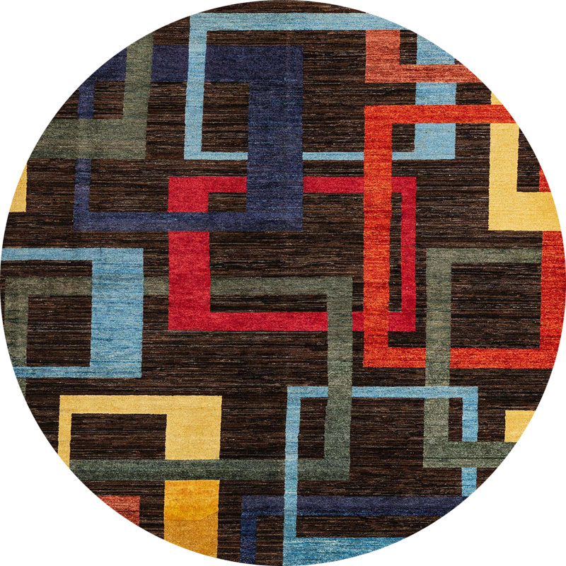 Alyonna Abstract Indoor Rug, Round 7'