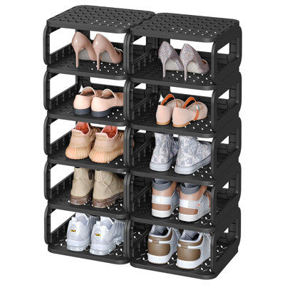 Étagère à chaussures ouverte 12 niveaux, rangement ingénieux pour le salon, la salle de bain et plus encore