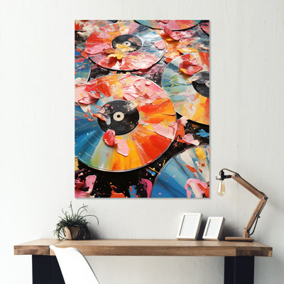 Vinyle mélodique Popart - disques compacts, art mural en métal