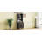 Farmhouse Storage Cabinet with 4 Solid Wood Gourd-Shaped Legs, Modern Kitchen Pantry Cabinet with Adjustable Shelves, 5 Tier Bookshelf with Drawer for Living Room, Black-1995625516