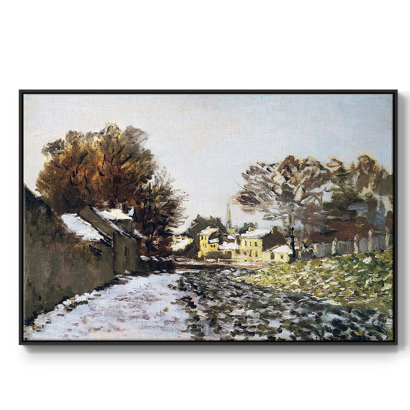 " Snow At Argenteuil, 1874 ", Noir, H 17 po x l 25 po x P 2 po
