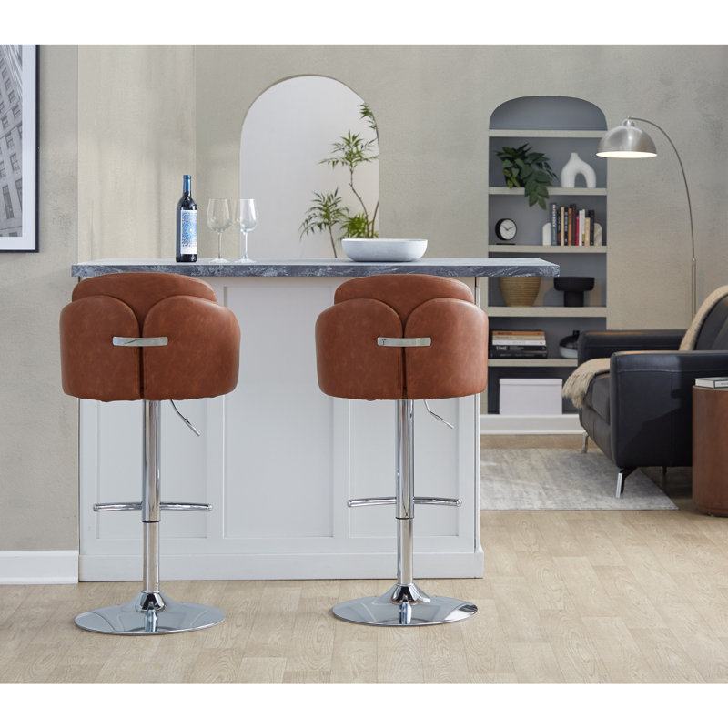 Tabouret de bar réglable, Brun