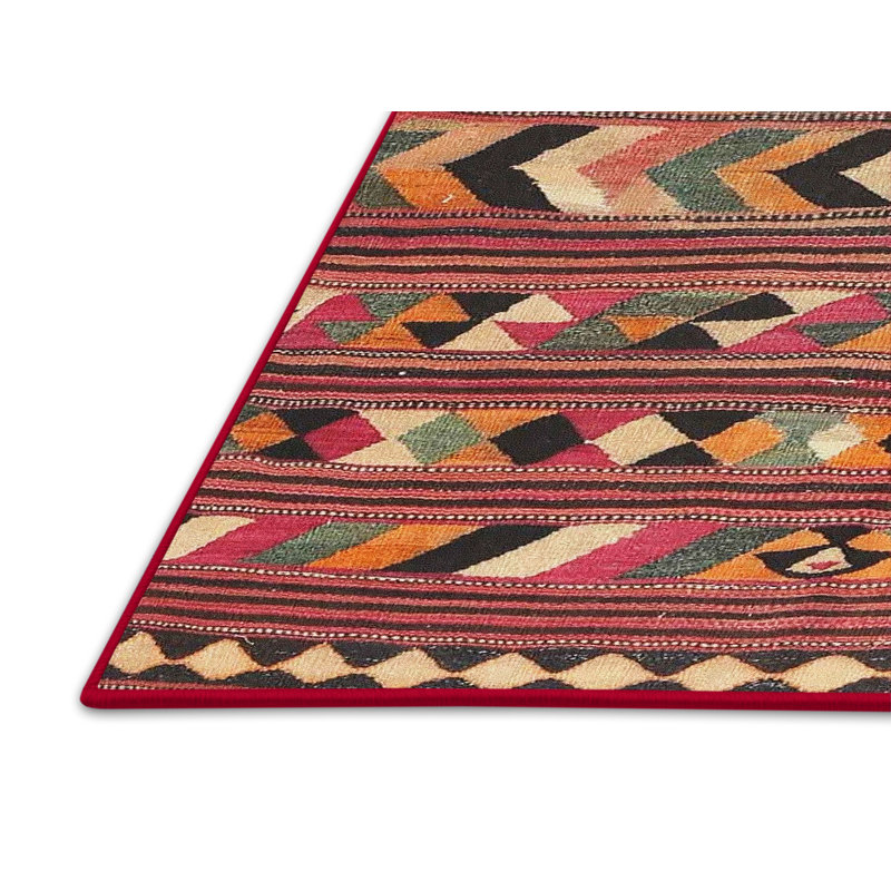 Tapis contemporain beige / rose clair / ivoire, Rectangle 2 pi x 3 pi