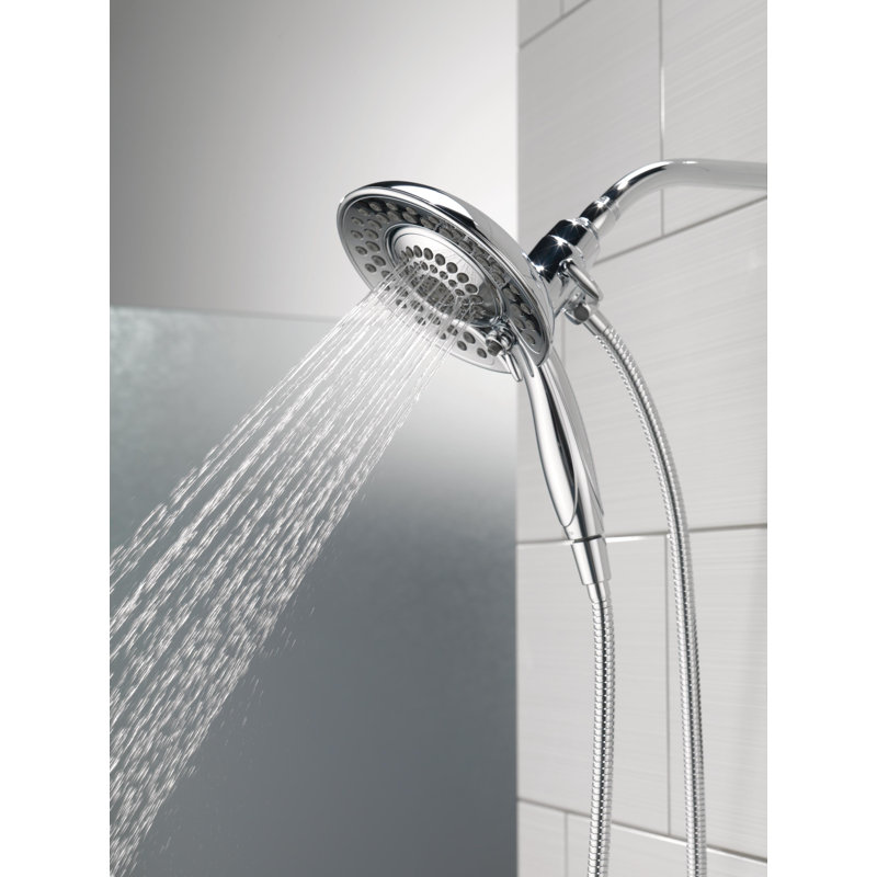 2.5 GPM Rain Dual Shower Head with H2Okinetic Technology, Chrome
