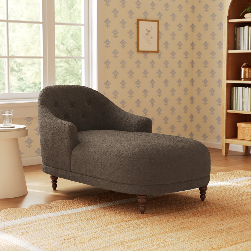 Bernay Upholstered Chaise Lounge, Knoll Mink 95% Polyester/5% Acrylic