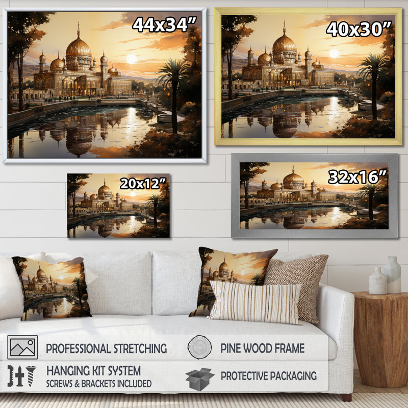 «Golden Art Dome I», reproduction d'art sur toile, Toile tendue, H 34 po x l 44 po x P 1,5 po