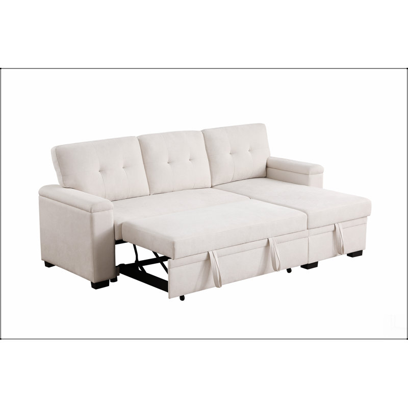 Fabric With Square Arms Sofa, Beige