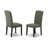 5 Piece Kitchen Table Set Includes a Rectangle Dining Table with Butterfly Leaf and 4 Dark Gotham Linen Fabric Upholstered Chairs, Black-560192882-560192883