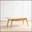 Table basse polyvalente en bois massif avec tablette de rangement pour bureau personnel