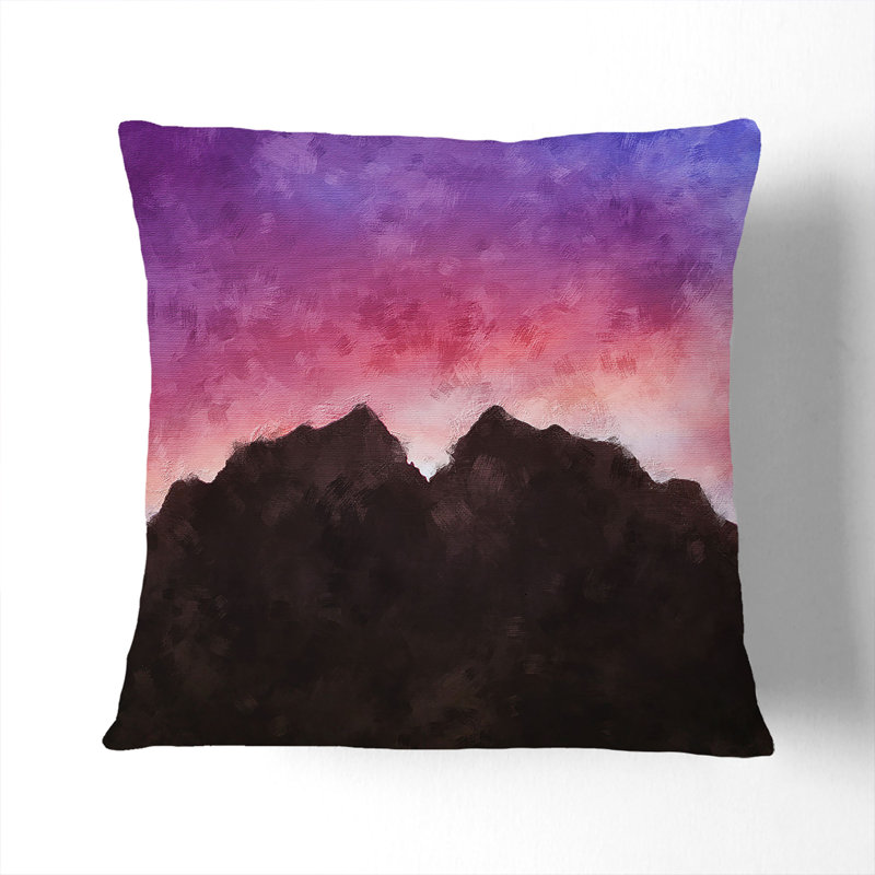 Mountain Mirror Cushion with Filling, 55cm H x 55cm W x 20cm D, Stone