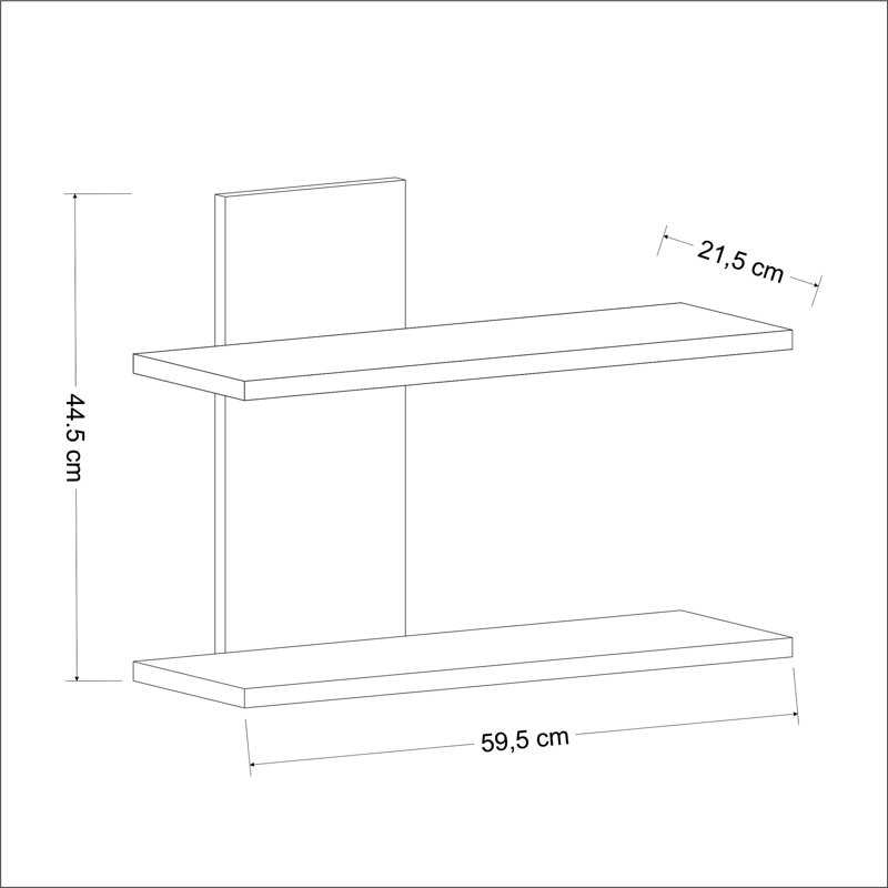 Bacus Wall Shelf Versatile Storage Solution for Modern Homes, Oak