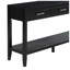 Console de 62,2 po avec 3 tiroirs peints avec tablette inférieure et poignées en fer, table de canapé minimaliste pour salon, couloir, cuisine, chambre à coucher, bureau