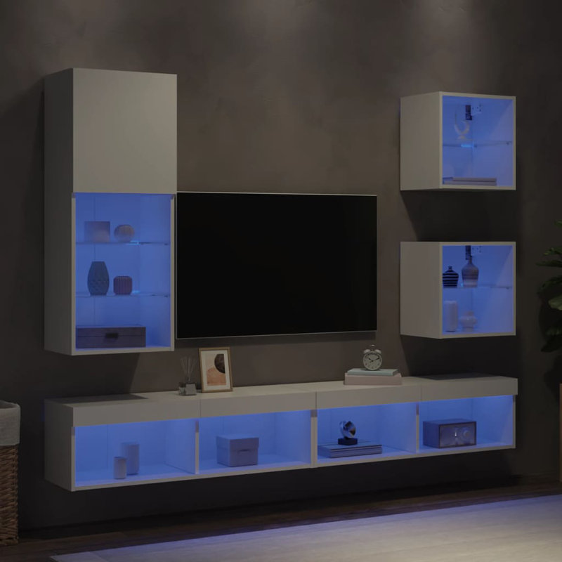 Burdue TV Stand, White