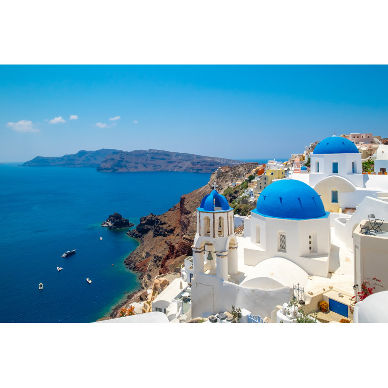 Judson Oia in Grèce par Byjeng - Photographie sur toile tendue, H 8 po x l 12 po
