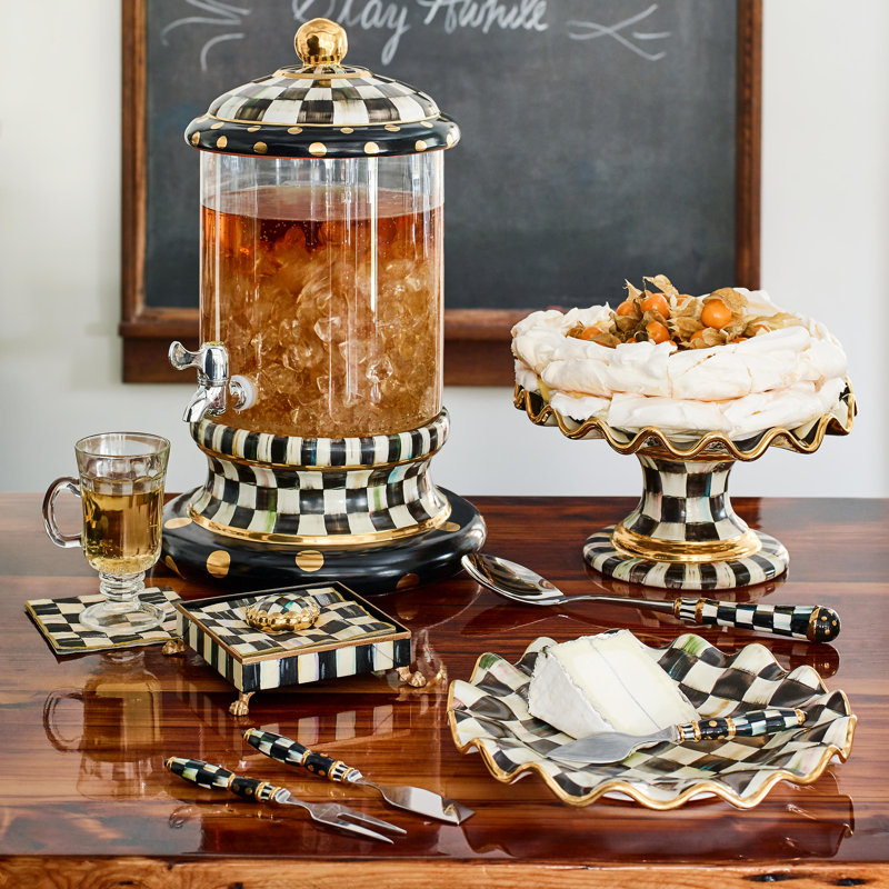 Courtly Check® Ceramic Fluted Cake Stand
