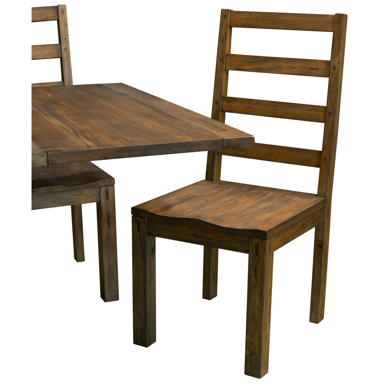 Yuliana 18'' H Mahogany Solid Wood Side Chair