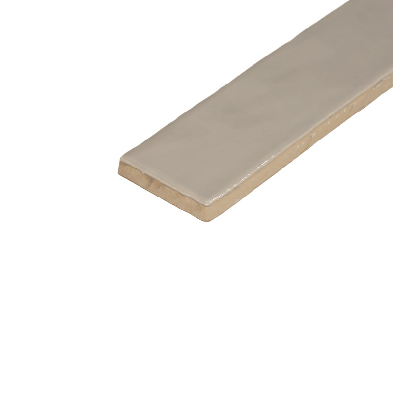 Vernici 2" x 10" Italian Glossy Subway Wall Tile, Light Brown