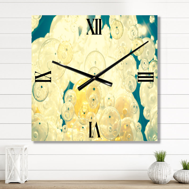 Horloge murale lustre abstrait en forme de boules II, Moyen