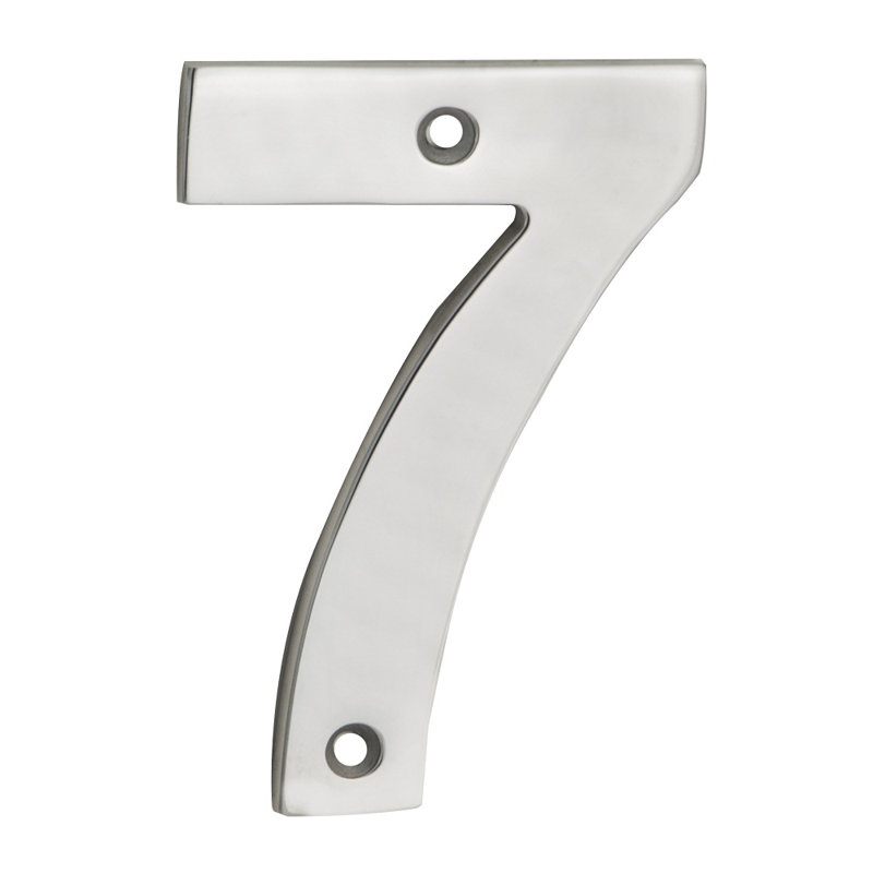 Dollis 10cm H Stainless Steel House Number, Satin Stainless Steel, 7