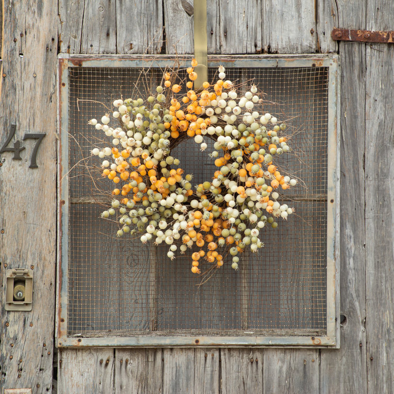 Couronne de soie, H 30 po x l 30 po x P 6 po