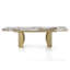 Avrumi Extendable Metal Base Dining Table-2112616837