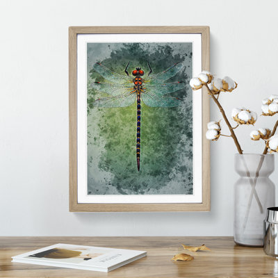 XV1022-5113X Watercolour Dragonfly No.2 - Single Picture Frame Painting