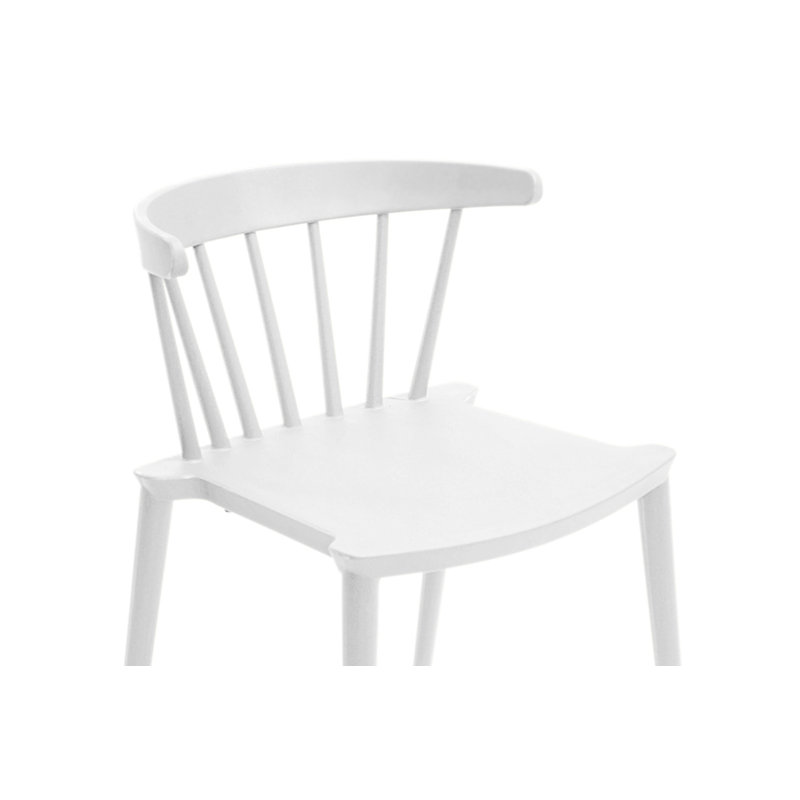 16 " H Plastic Side Chair Stacking, White