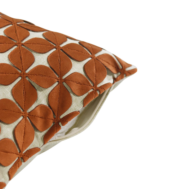 Housse de coussin Dahlia, rouille