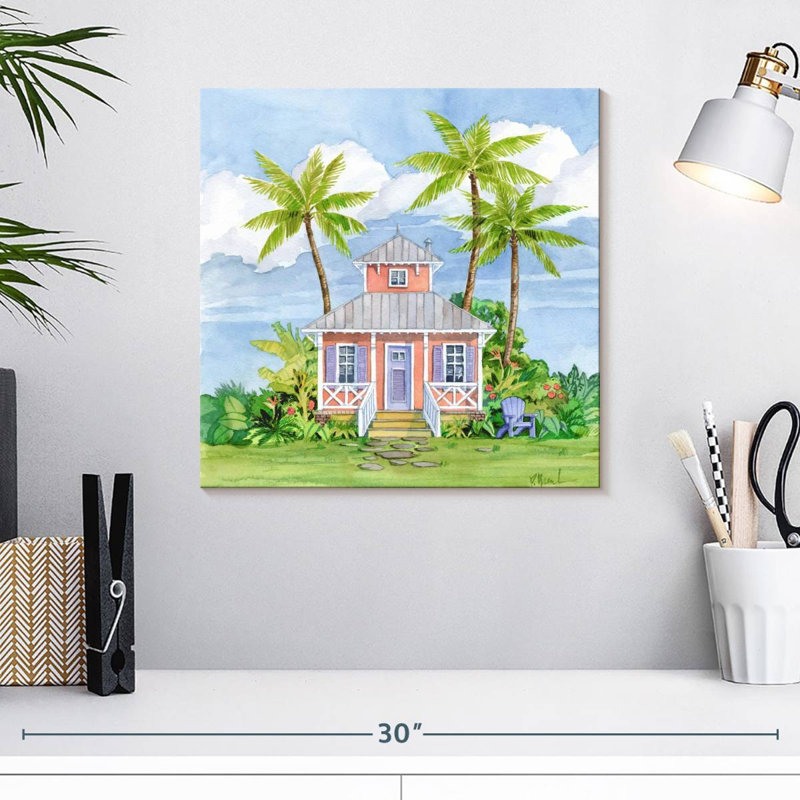 Tropical Cottage I, H 16 po x l 16 po