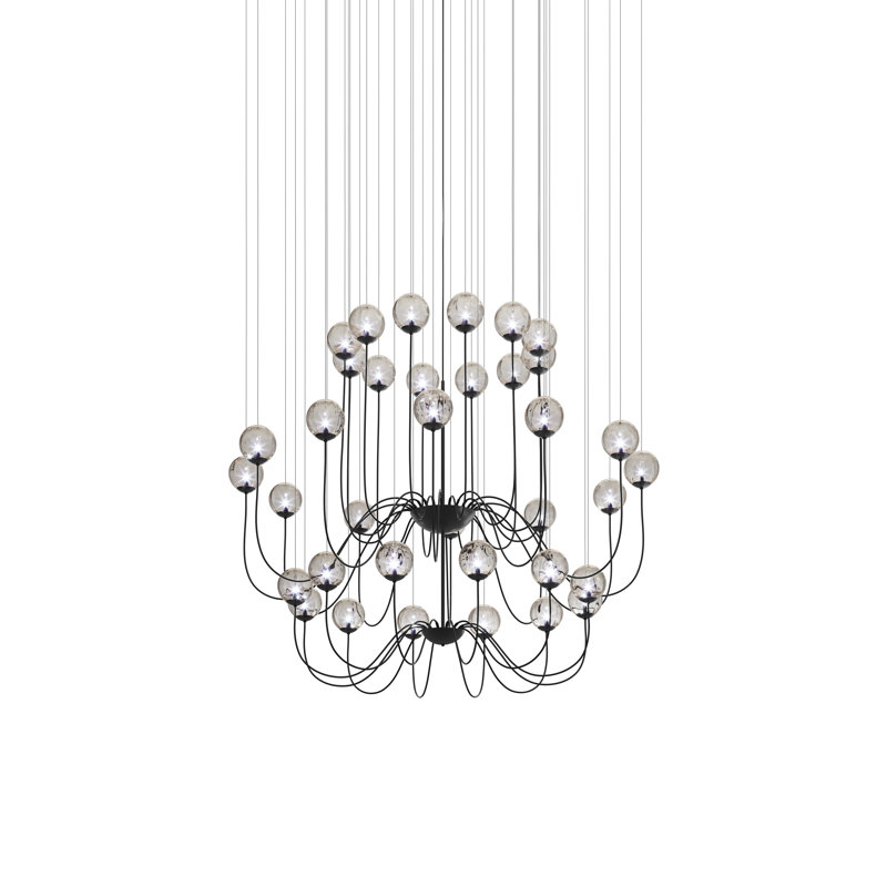 Puppet Suspension 36P Smoky Transparent Glossy Chrome G9 Ul, Matte Black, Smoky Transparent