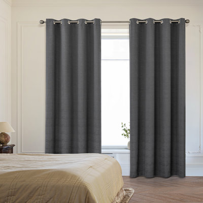 Diaan Blackout Cotton Blend Grommet Curtain Panel Pair (Set of 2)