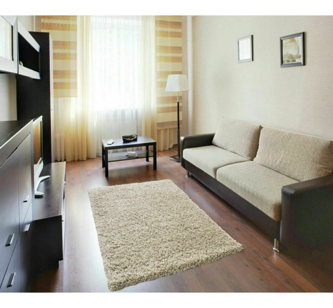 Aanuoluwa Solid Colour Shag 160cm X 230cm Area Rug