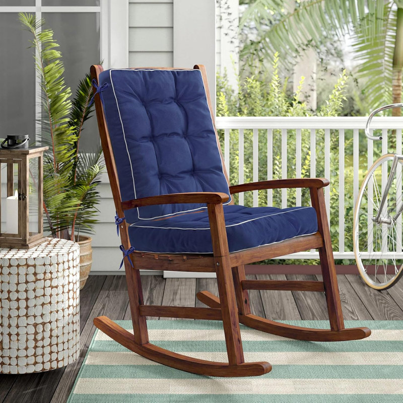 Rocking Chair Cushions, 19.5" W x 19.5" D, Blue
