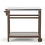 Chariot de table d'extérieur avec plateau en acier inoxydable et 3 tablettes -106000030-106000034