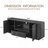 64-Inch Wavy TV Stand, Rounded Sideboard, Storage Cabinet, Wooden Vertical Stripe Cabinet For Living Room/Bedroom/Entryway. Black,64''W X 15''D X 24''H.-2073836797