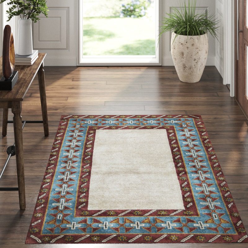 Hand-Knotted High-Quality Beige Area Rug