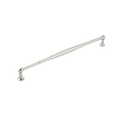 Poignée à poignée pleine collection Fuller - 12 po Nickel poli - quincaillerie traditionnelle pour tiroirs et armoires 