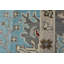 Tapis bleu en laine noué à la main de conception unique 8 pi 2 po x 10 pi