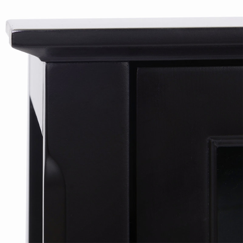Buffet polyvalent à double porte en verre pour une organisation élégante, Espresso